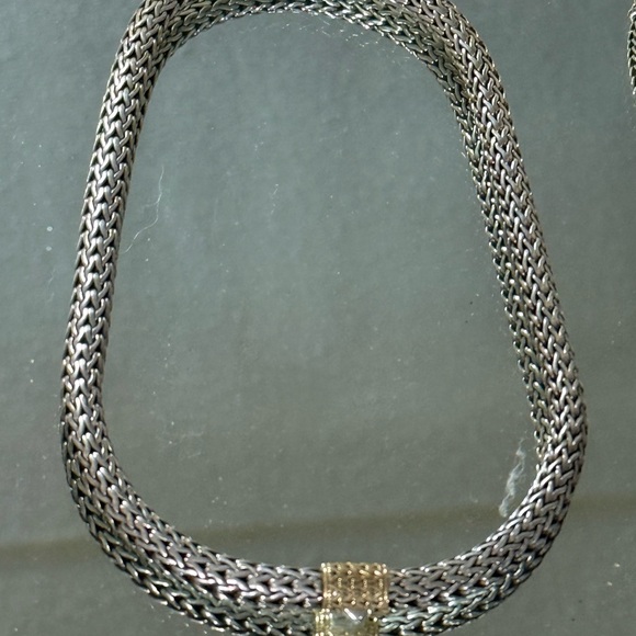 John Hardy 16” 18k/.925 Chain Necklace 8mm - Picture 3 of 4